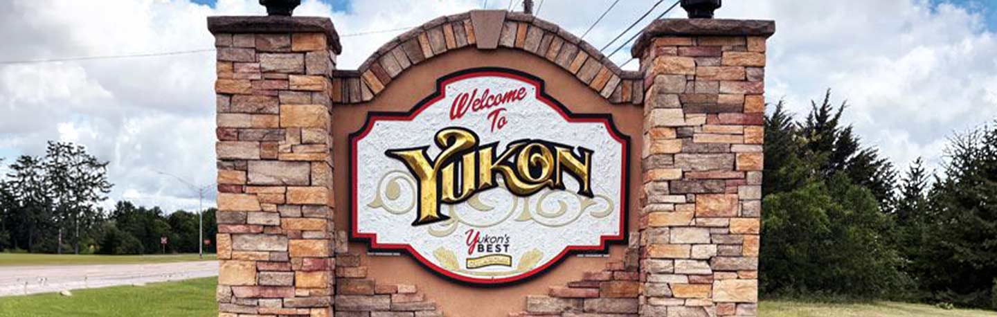 yukon, ok welcome sign