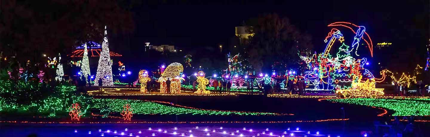 christmas in the park lights in Yukon, OK